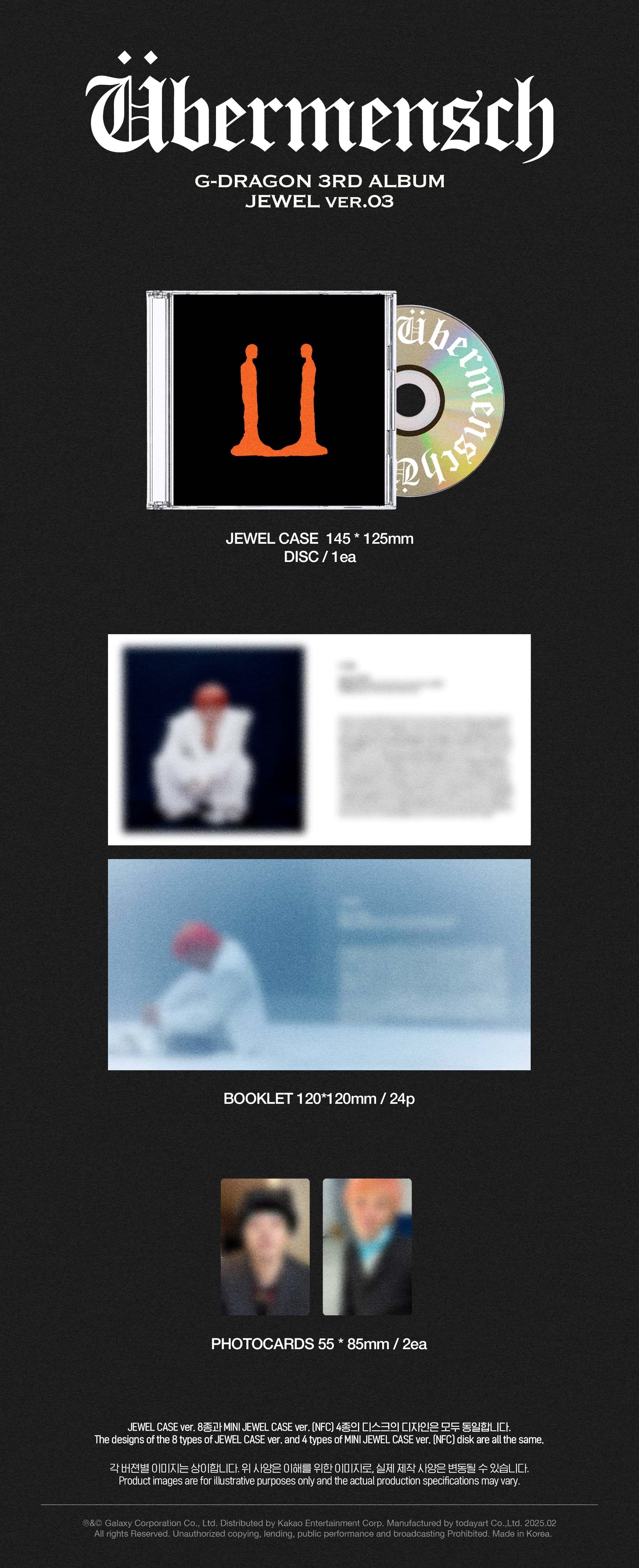 G-DRAGON 3rd Album [Übermensch] (JEWEL Ver.)-SQ8696310