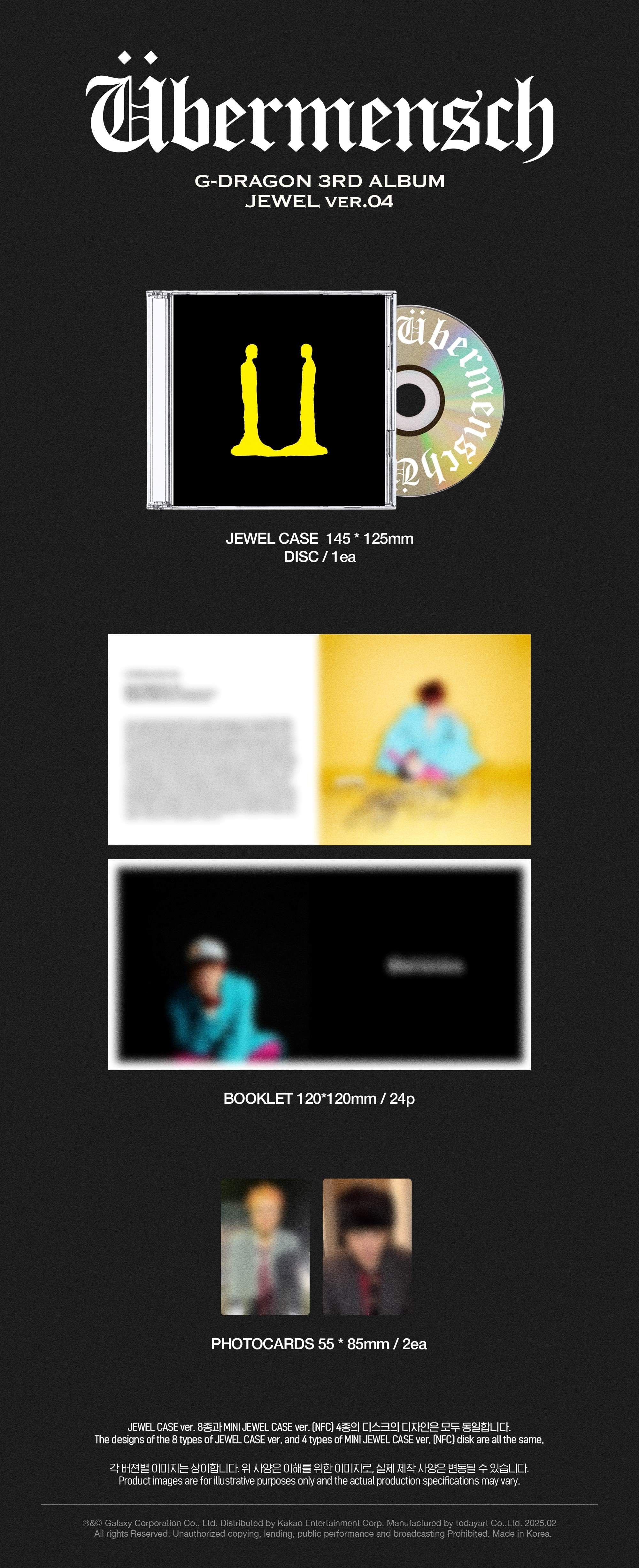 G-DRAGON 3rd Album [Übermensch] (JEWEL Ver.)-SQ8696310