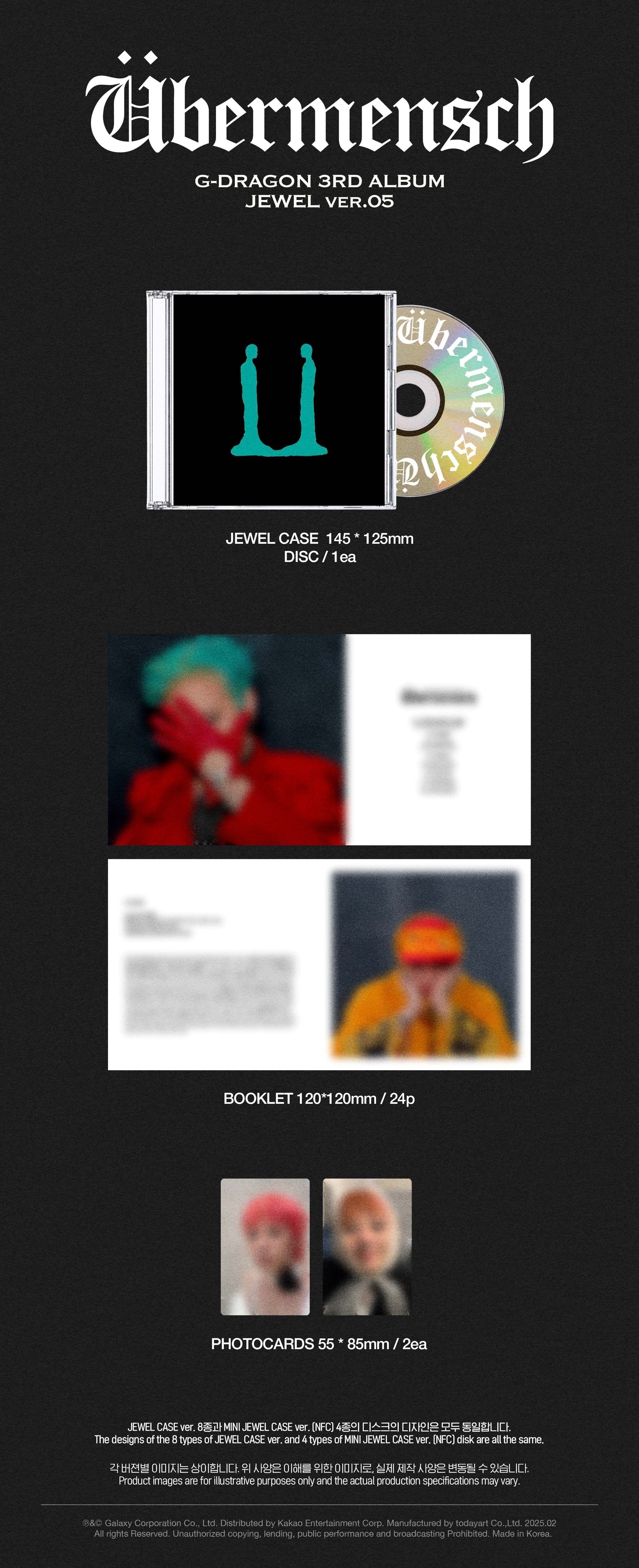 G-DRAGON 3rd Album [Übermensch] (JEWEL Ver.)-SQ8696310