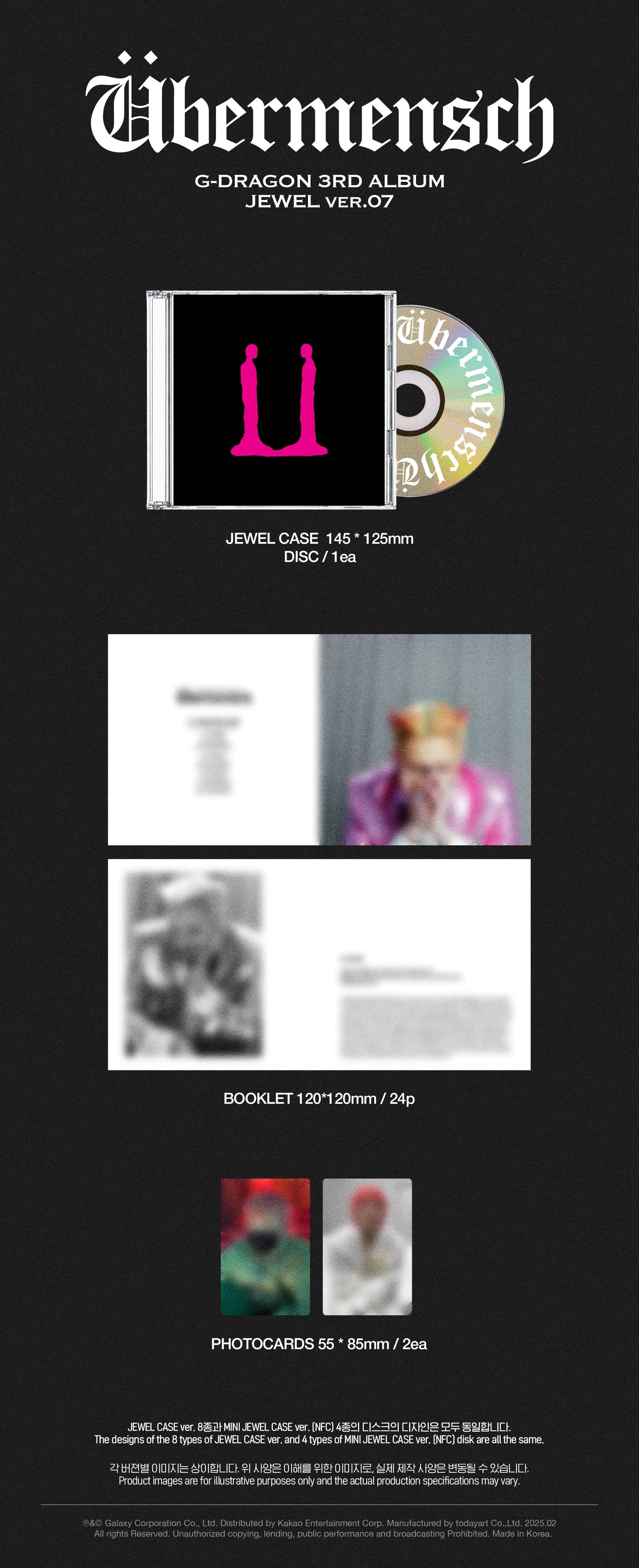 G-DRAGON 3rd Album [Übermensch] (JEWEL Ver.)-SQ8696310