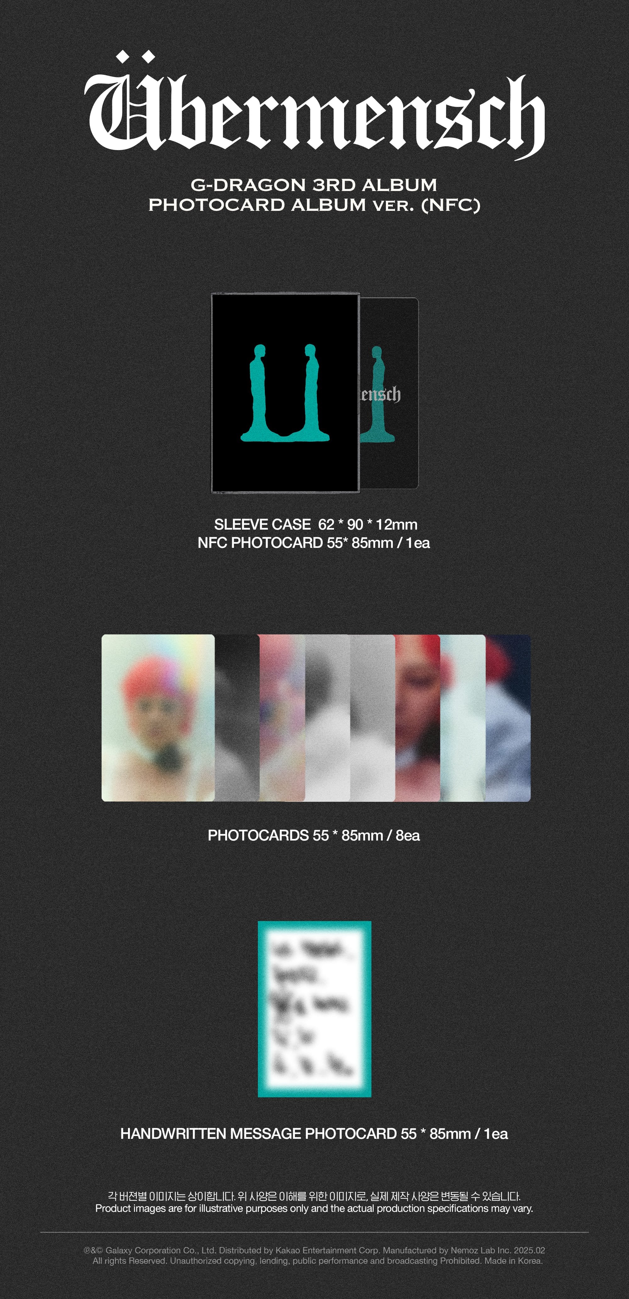 G-DRAGON 3rd Album [Übermensch] (Photocard Album Ver)