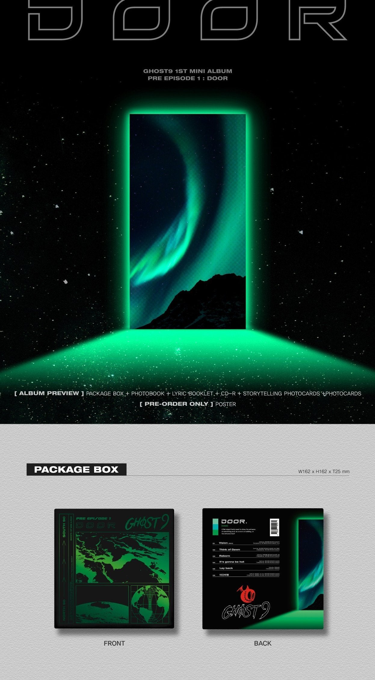 GHOST9 1st Mini Album [PRE EPISODE 1 : DOOR]