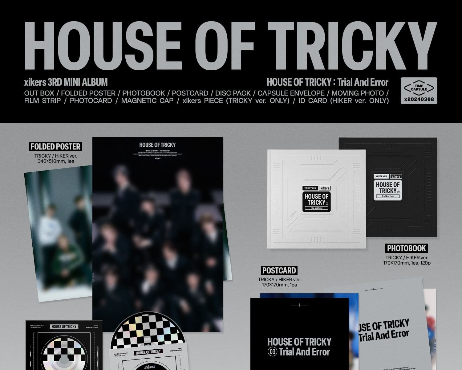 xikers 3rd Mini Album [HOUSE OF TRICKY : Trial And Error] (HIKER Ver. / TRICKY Ver.)-SQ7041218