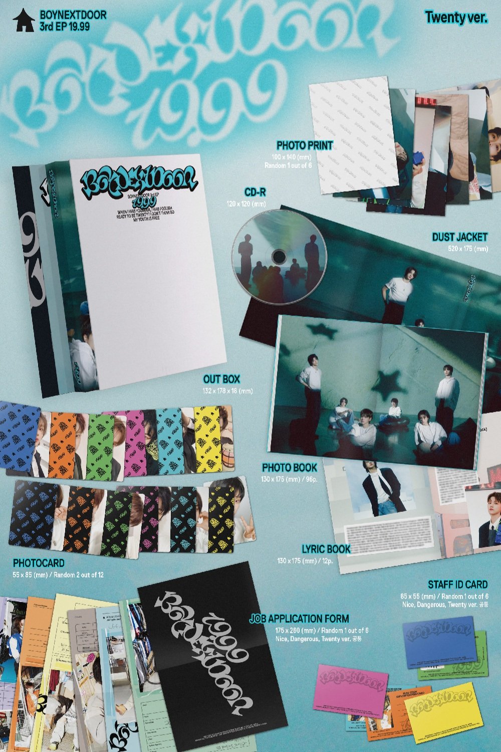 BOYNEXTDOOR - 3rd EP [19.99] (Nice Ver. / Dangerous Ver. / Twenty Ver.)-SQ4114248