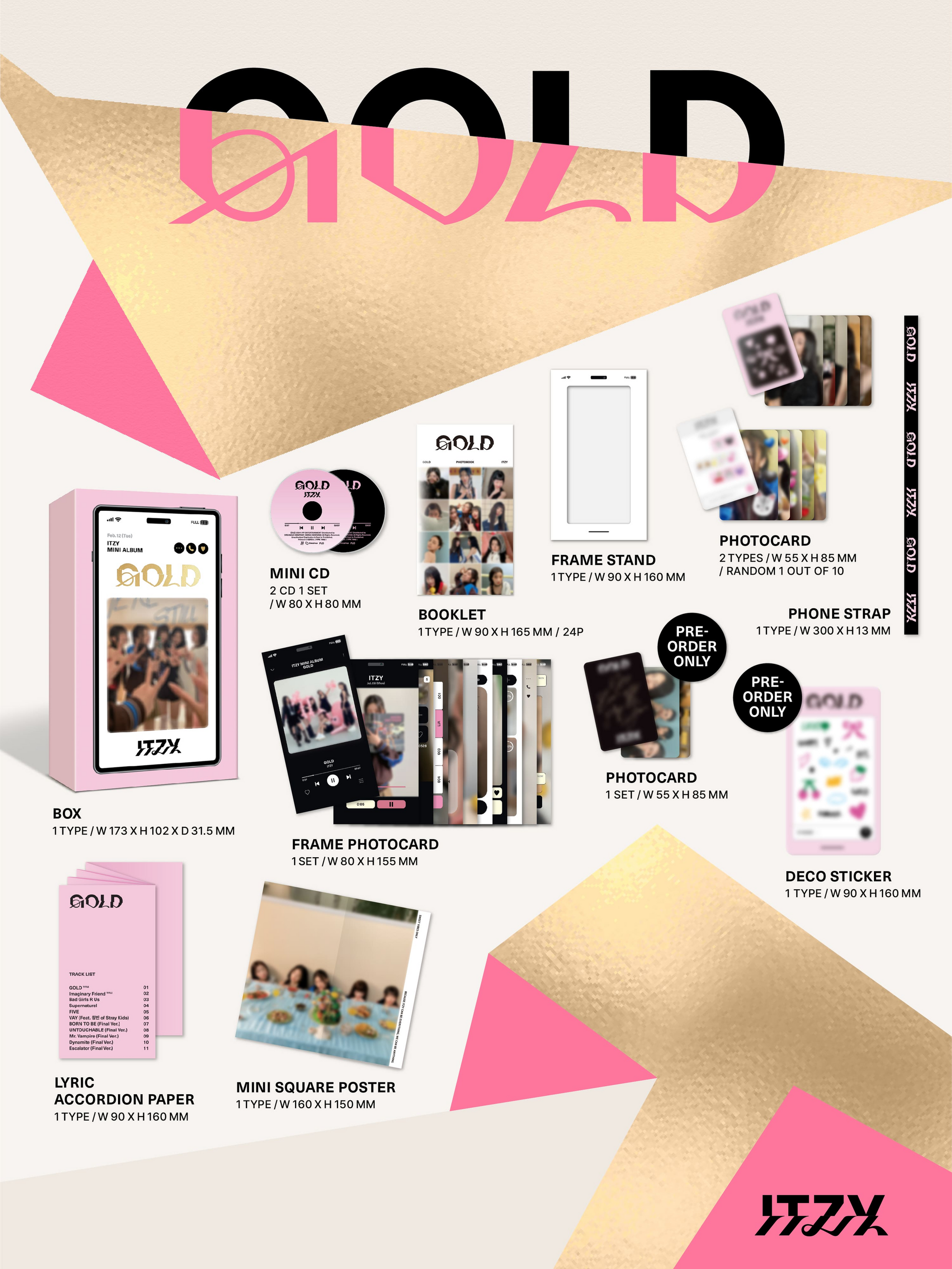 ITZY - 9th Mini Album [GOLD] (PHONE BOX Ver.)