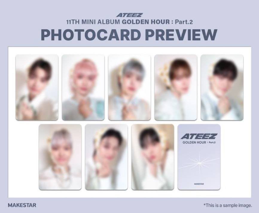 *MAKESTAR 1.0 BENEFIT* ATEEZ 11TH MINI ALBUM [GOLDEN HOUR : Part.2](POCAALBUM) PRE-ORDER PHOTOCARD EVENT-SQ3581037