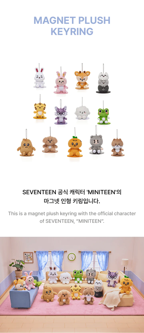 *PREORDER* SEVENTEEN - MINITEEN OFFICIAL MD Magnet Plush Keyring-SQ4465611