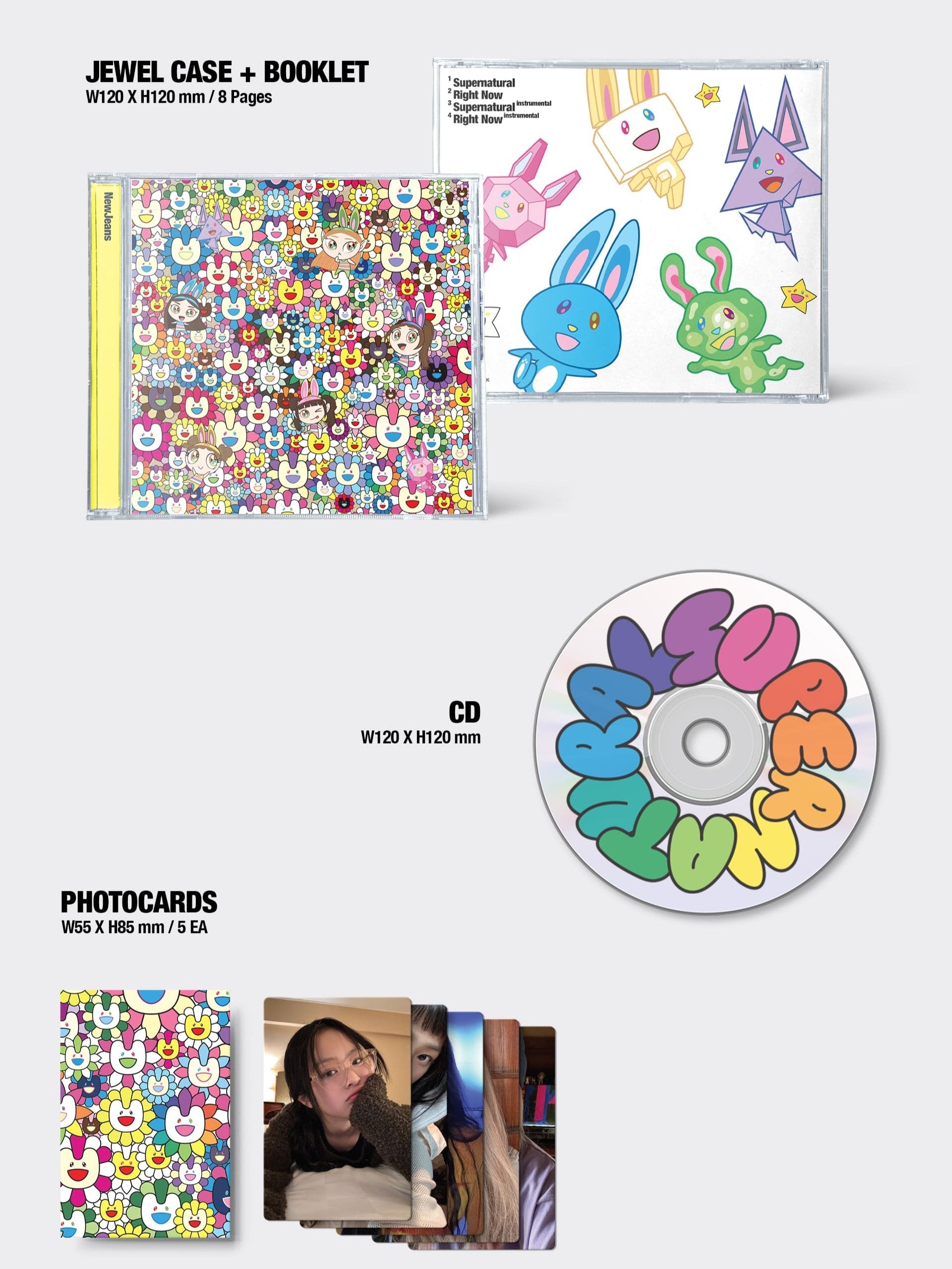 NewJeans - Double Single [Supernatural] (NJ X MURAKAMI Drawstring Bag Ver.)