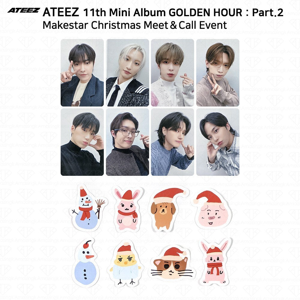 *MAKESTAR CHRISTMAS BENEFIT* ATEEZ 11TH MINI ALBUM [GOLDEN HOUR : Part.2](POCAALBUM)