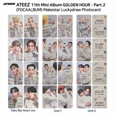 *MAKESTAR 2.19.25 LUCKY DRAW BENEFIT* ATEEZ 11TH MINI ALBUM [GOLDEN HOUR : Part.2] (POCAALBUM)
