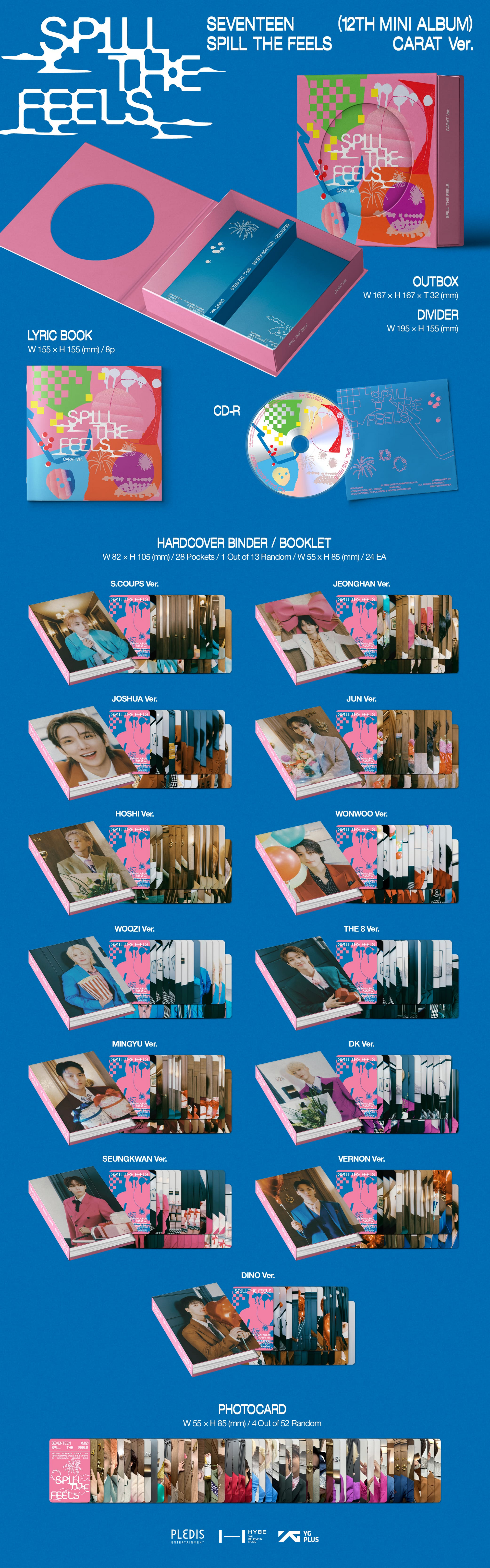 [SEVENTEEN] 12th Mini Album [SPILL THE FEELS] (CARAT VER)-SQ1987573