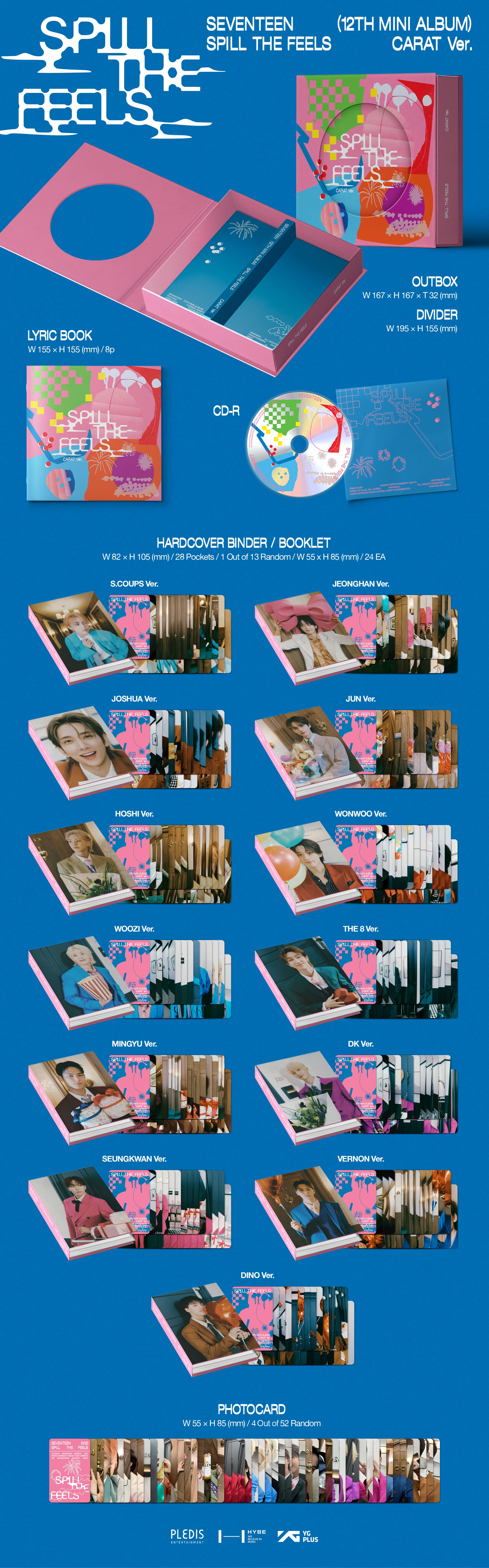 [SEVENTEEN] 12th Mini Album [SPILL THE FEELS] (CARAT VER)-SQ1987573
