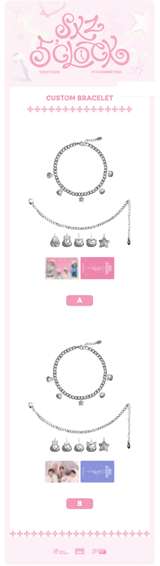 STRAY KIDS - SKZ 5'CLOCK 5TH FAN MEETING OFFICIAL MD CUSTOM BRACELET-SQ1862912
