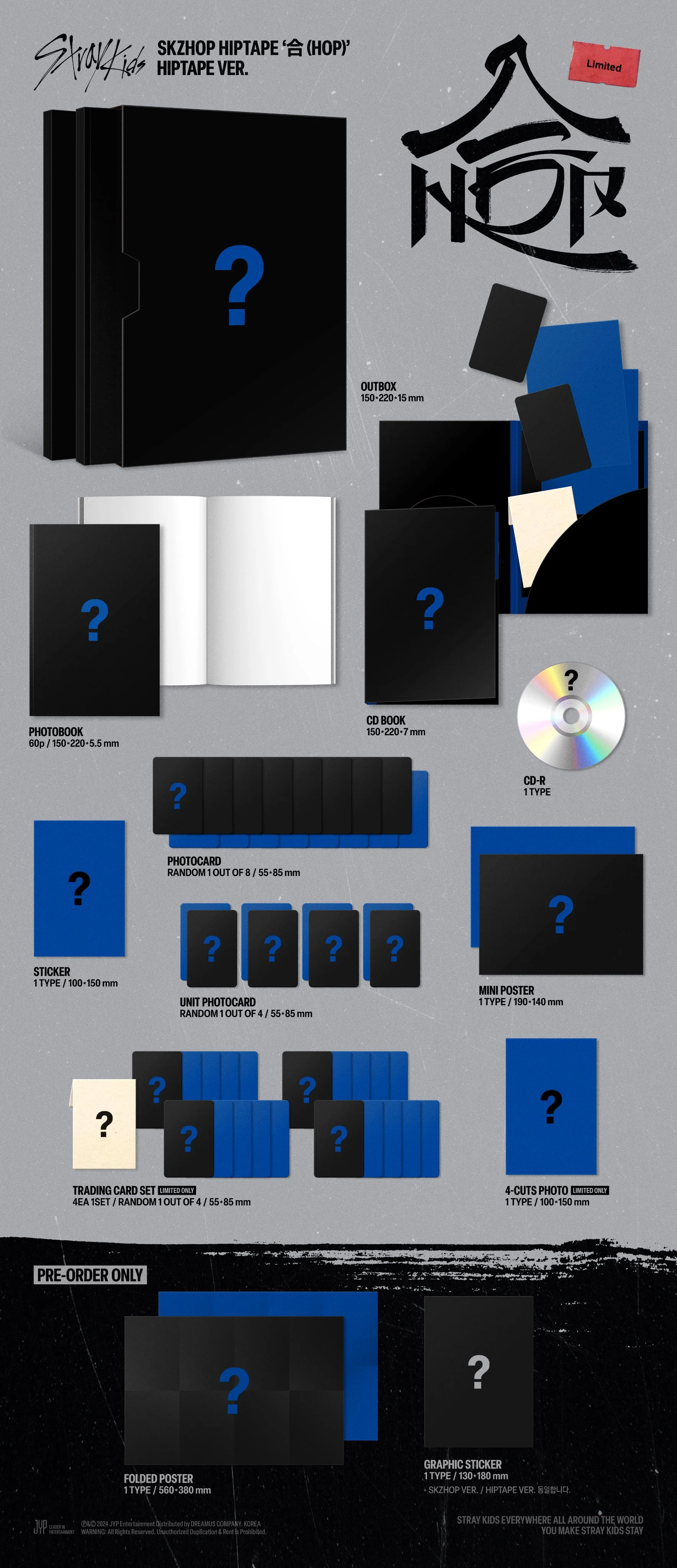 *MUSICPLANT BENEFIT* Stray Kids - 10th Mini Album [HOP] (Hiptape Ver / SKZHOP Ver)-SQ0432717