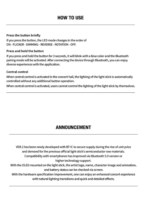 STRAY KIDS - Official Light Stick v 2