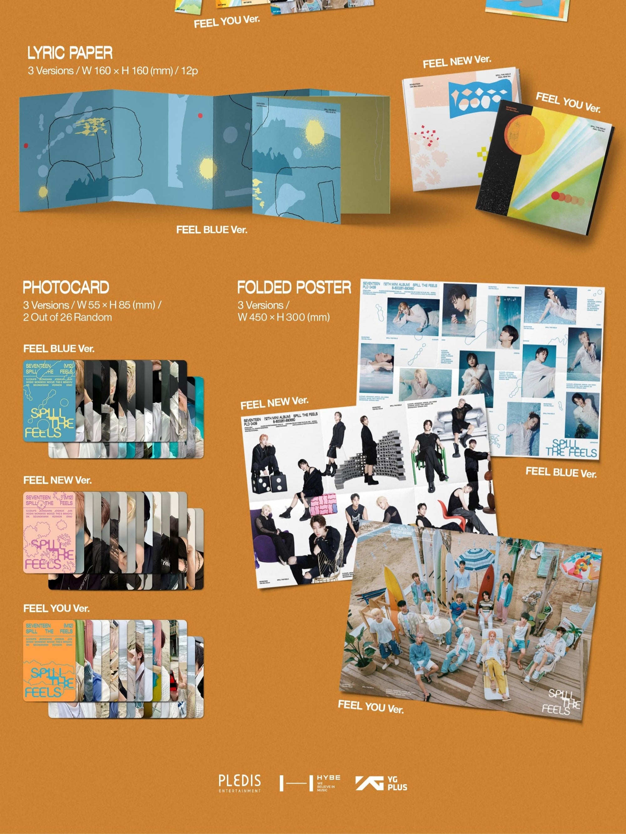 *YES24 POB* [SEVENTEEN] - SPILL THE FEELS 12TH MINI ALBUM (Ver.0 / Ver.1 / Ver.2)-SQ7129704
