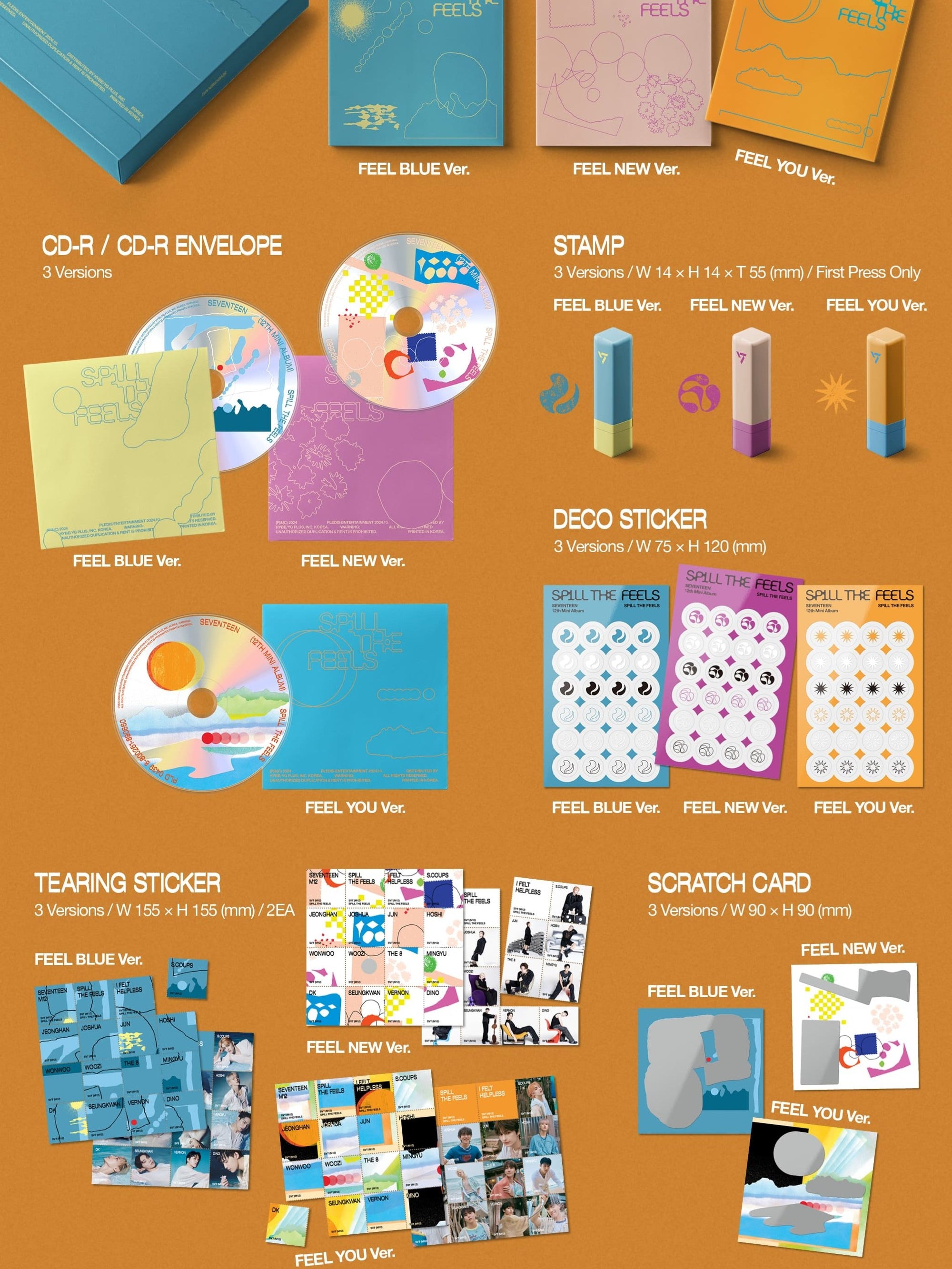 *YES24 POB* [SEVENTEEN] - SPILL THE FEELS 12TH MINI ALBUM (Ver.0 / Ver.1 / Ver.2)-SQ7129704