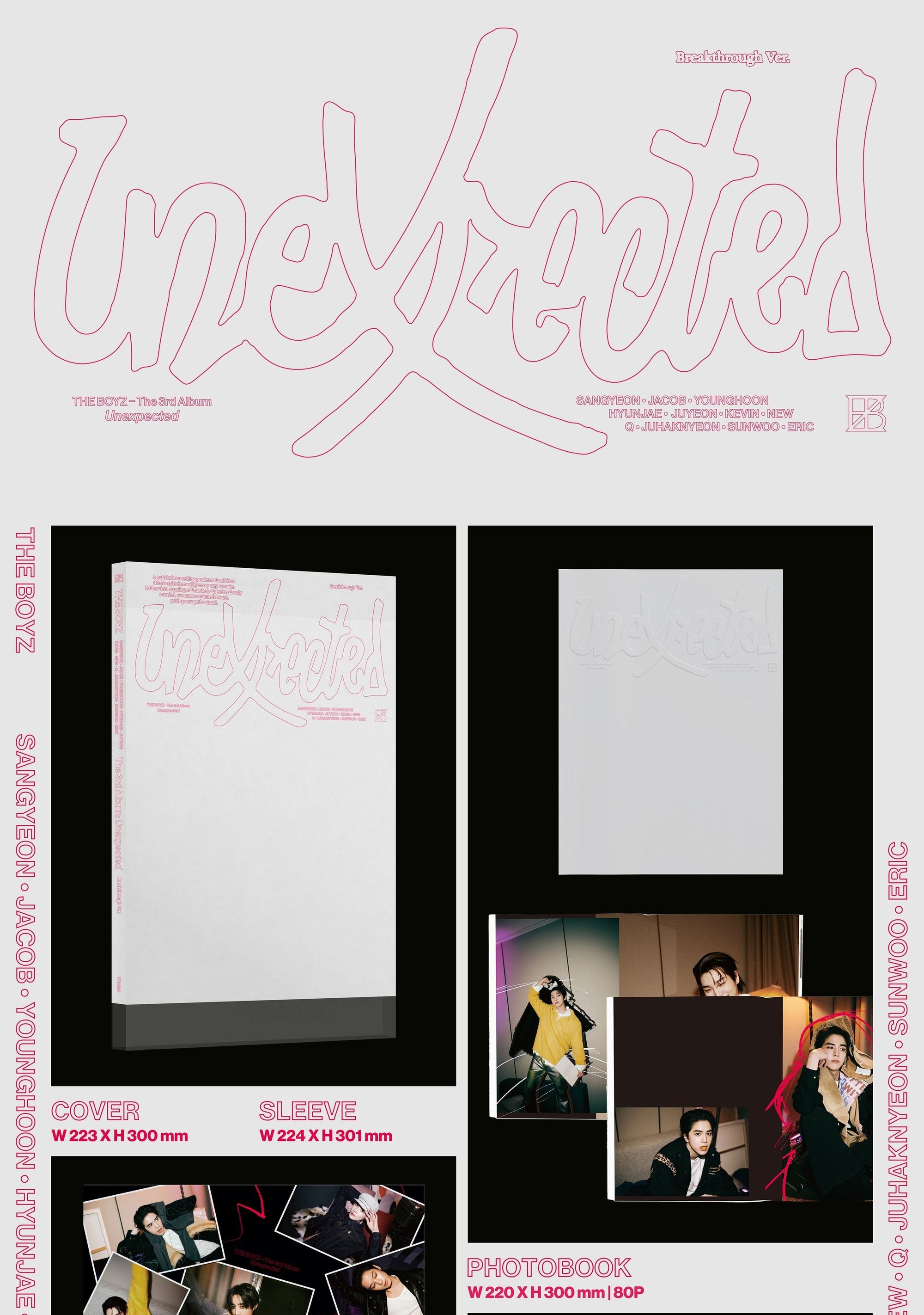 THE BOYZ - 3rd Full Album [Unexpected] (Photobook Ver.) (Begin Ver. / Become Ver. / Breakthrough Ver.)