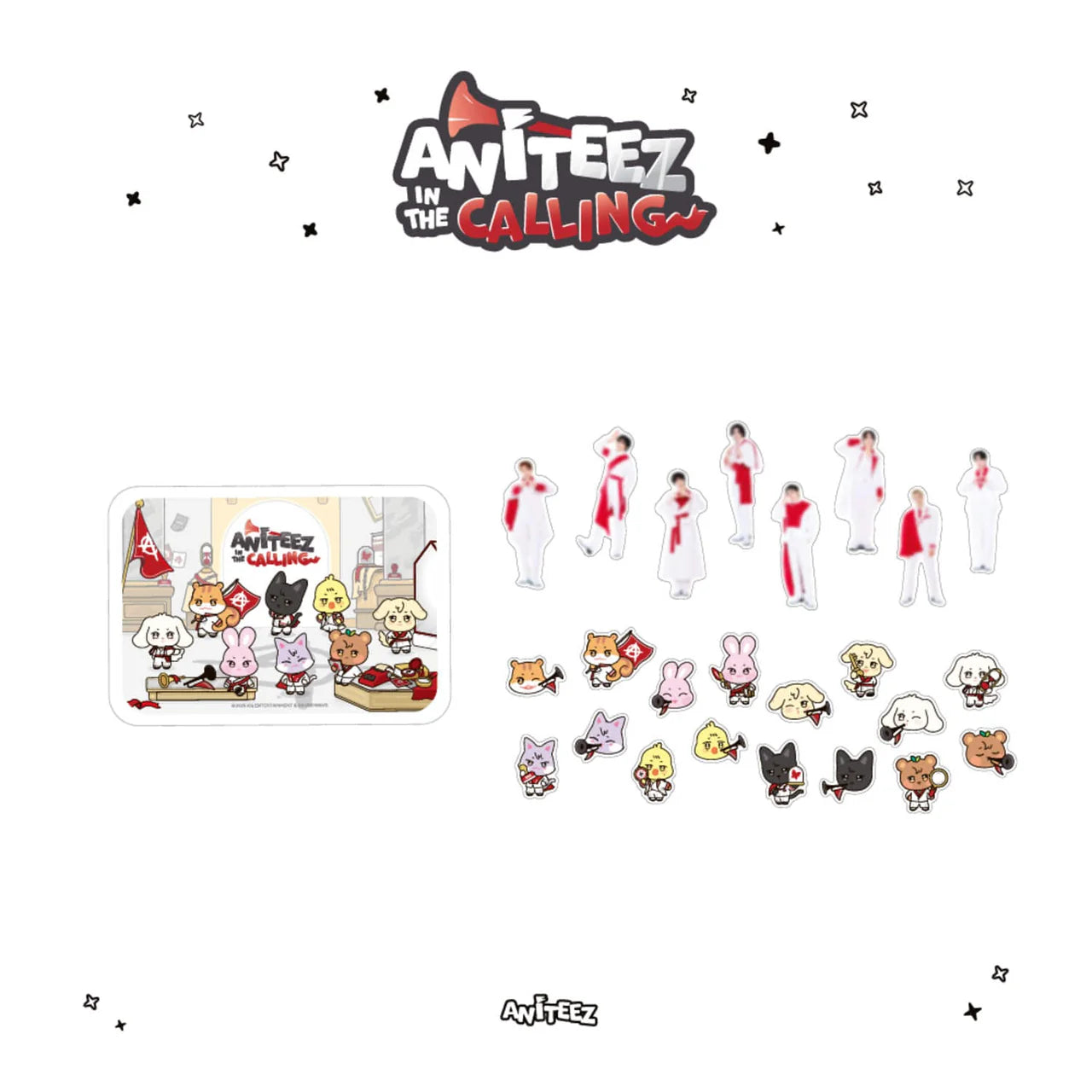 [ATEEZ x ANITEEZ in the CALLING] POP UP OFFICIAL MD - TIN CASE STICKER SET