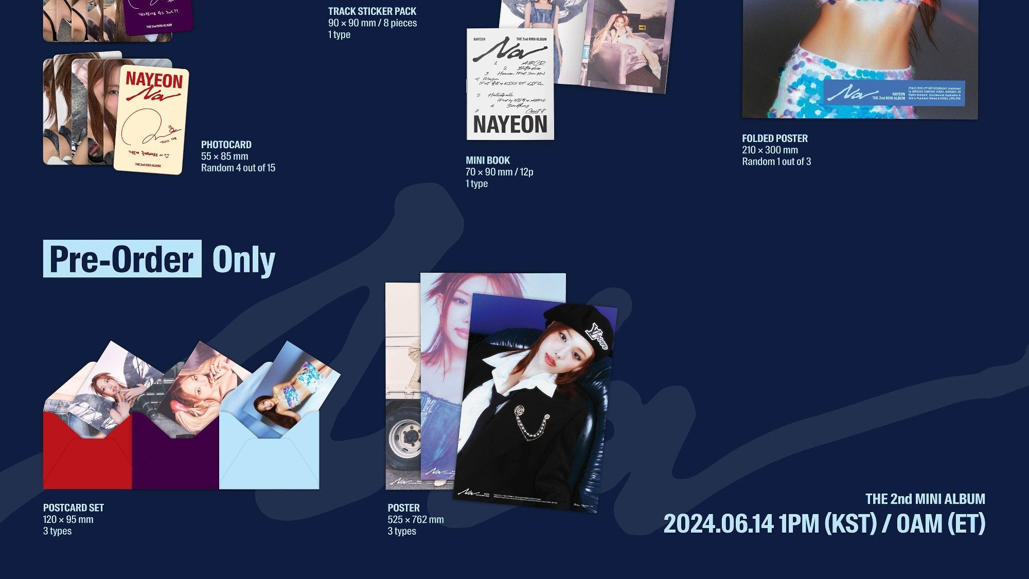 NAYEON (TWICE) - 2nd Mini Album [NA] ('A' Ver. / 'B' Ver. / 'C' Ver.)-SQ9524423