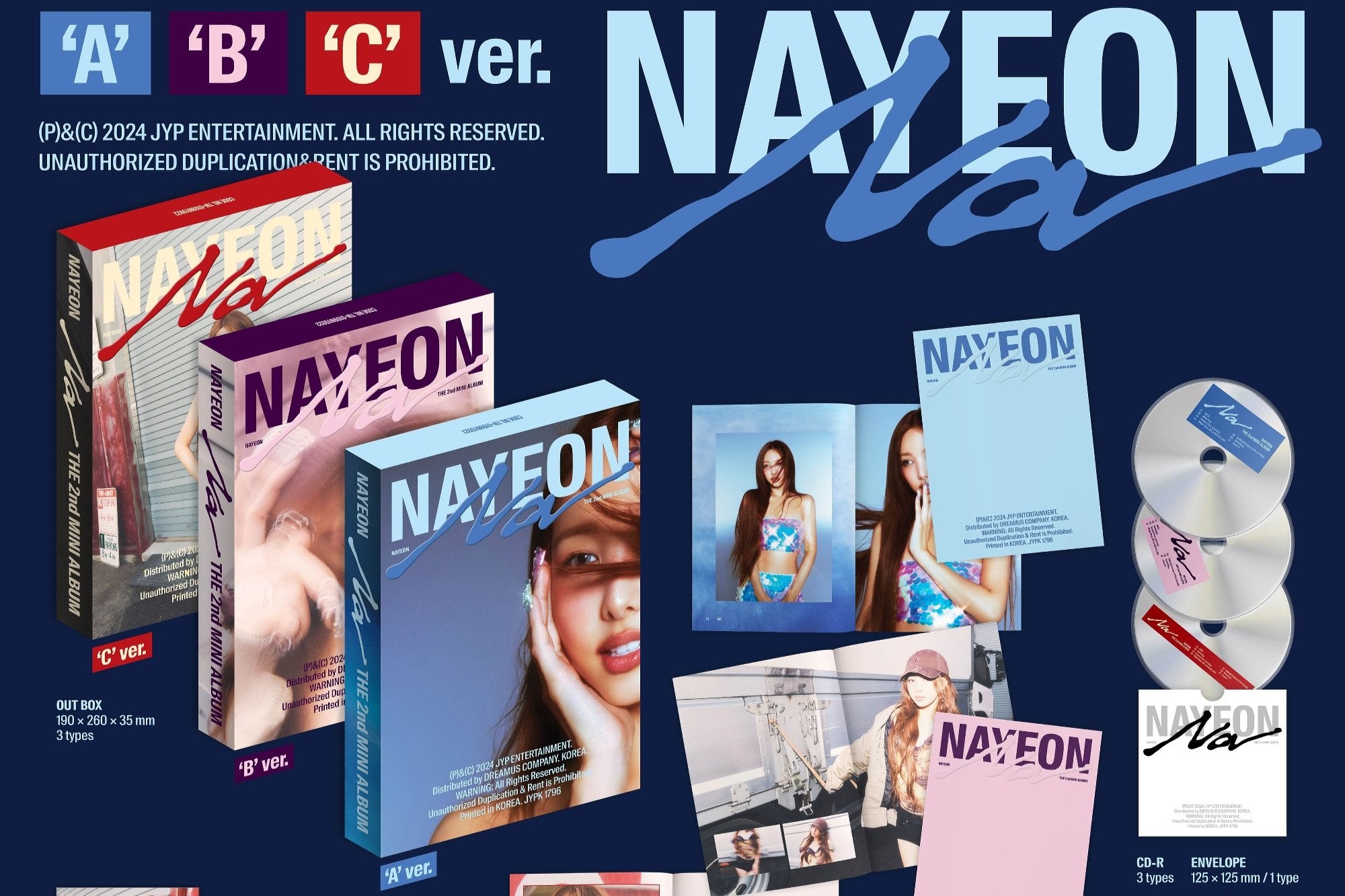 NAYEON (TWICE) - 2nd Mini Album [NA] ('A' Ver. / 'B' Ver. / 'C' Ver.)-SQ9524423