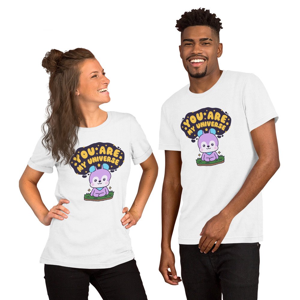 "You are my Universe" Hobicore - Unisex Cotton Size-Inclusive T-Shirt-67D1CFF01F891_White-5XL