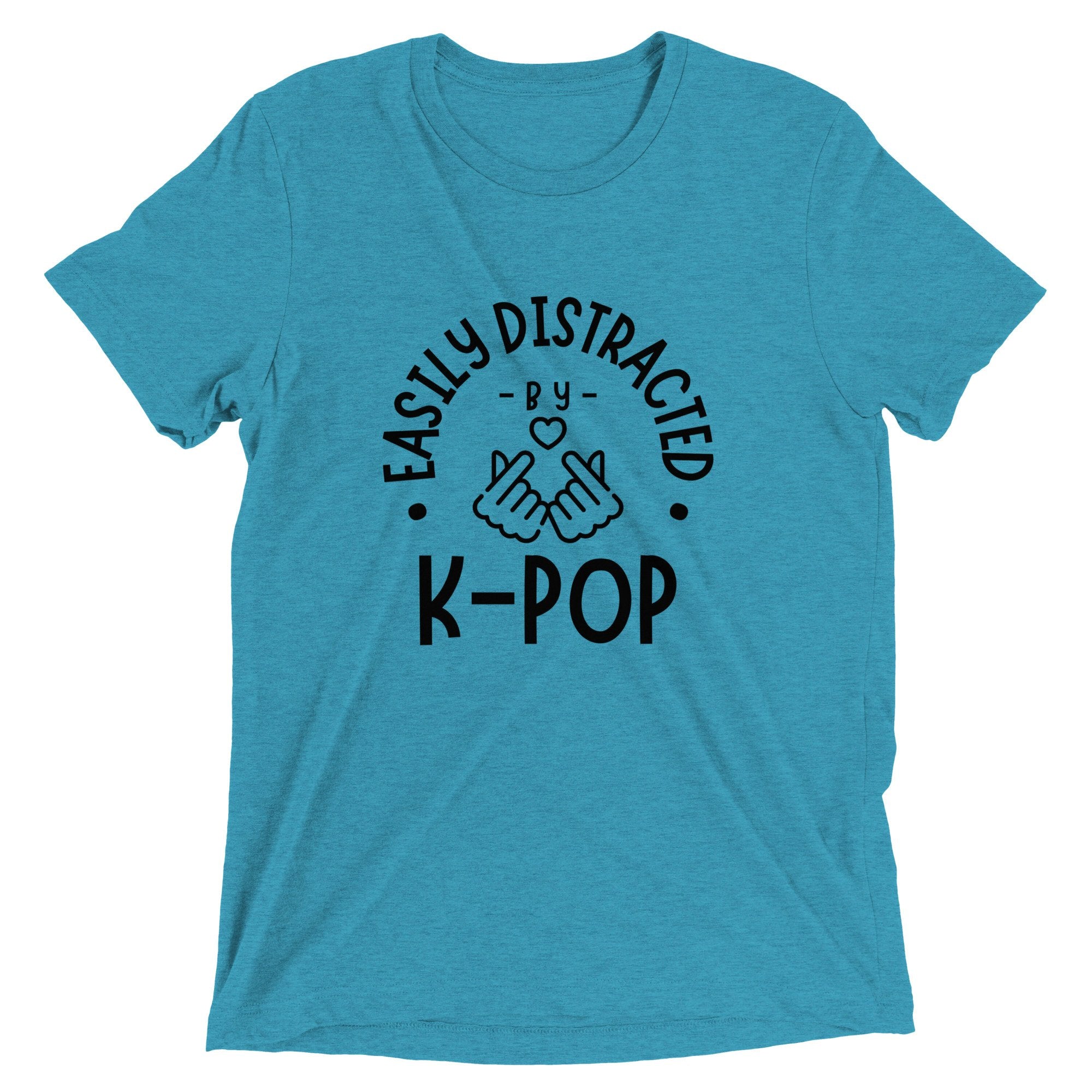 "Easily Distracted by K-Pop" Tri-Blend T-Shirt-67AD5669231E4_Solid-White-Triblend-3XL