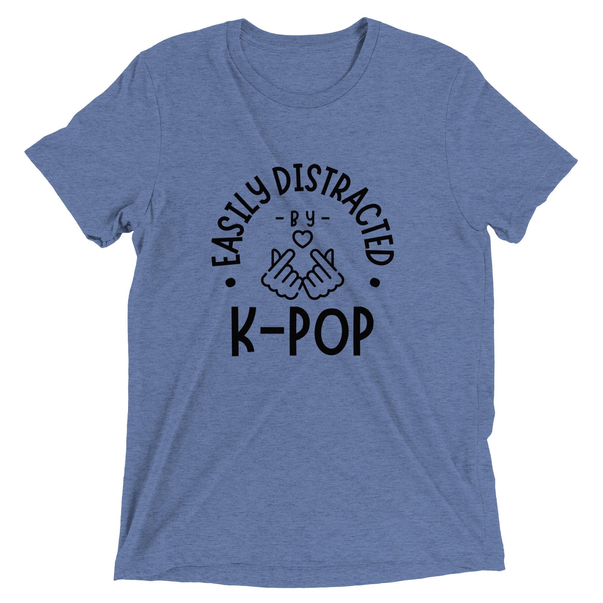 "Easily Distracted by K-Pop" Tri-Blend T-Shirt-67AD5669231E4_Solid-White-Triblend-3XL