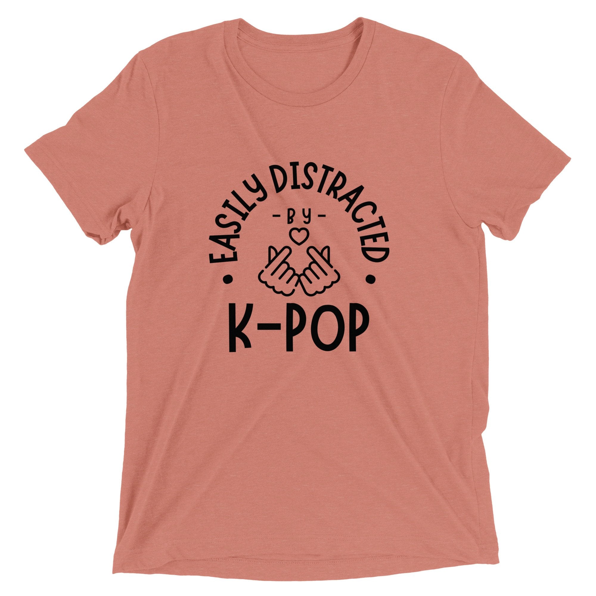 "Easily Distracted by K-Pop" Tri-Blend T-Shirt-67AD5669231E4_Solid-White-Triblend-3XL