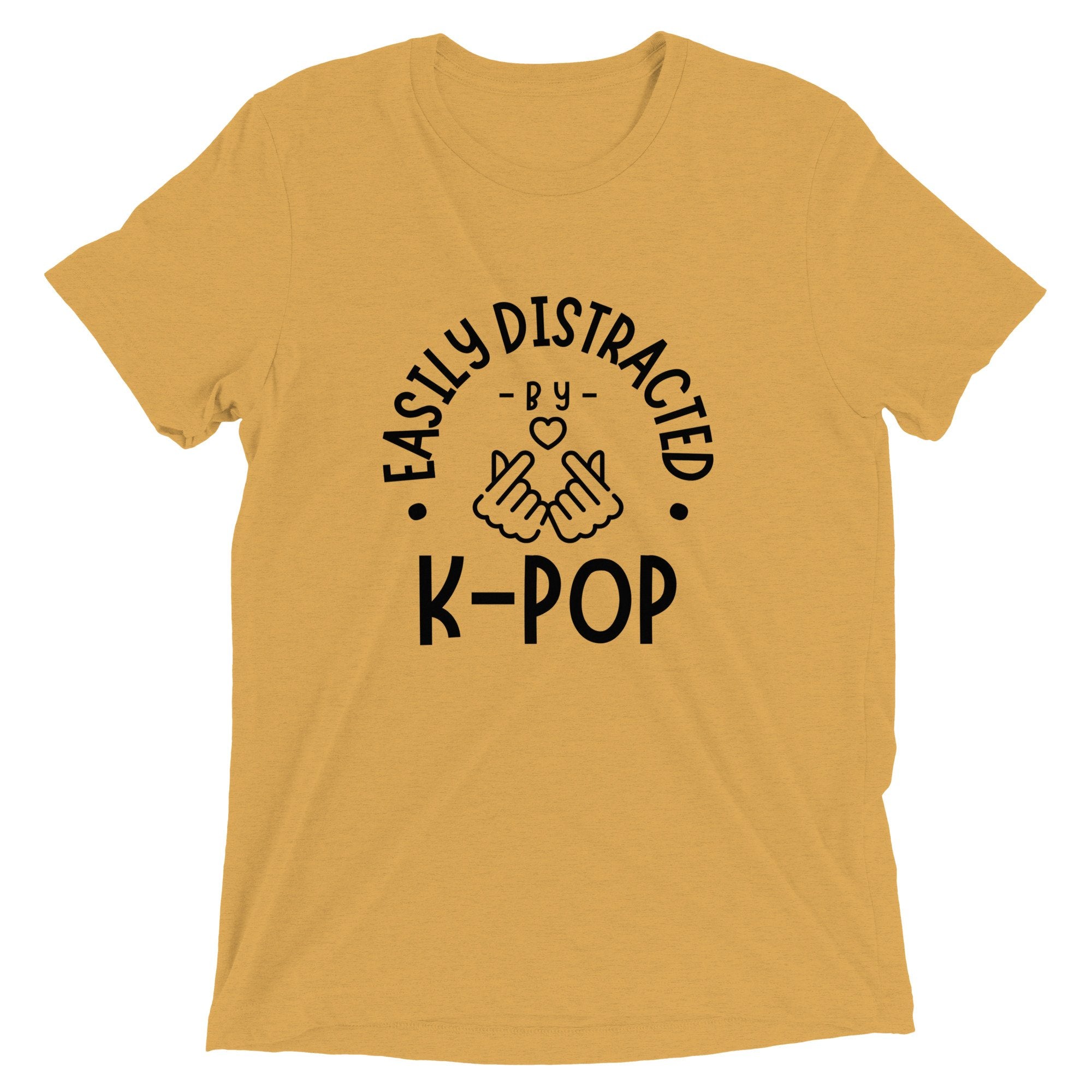 "Easily Distracted by K-Pop" Tri-Blend T-Shirt-67AD5669231E4_Solid-White-Triblend-3XL