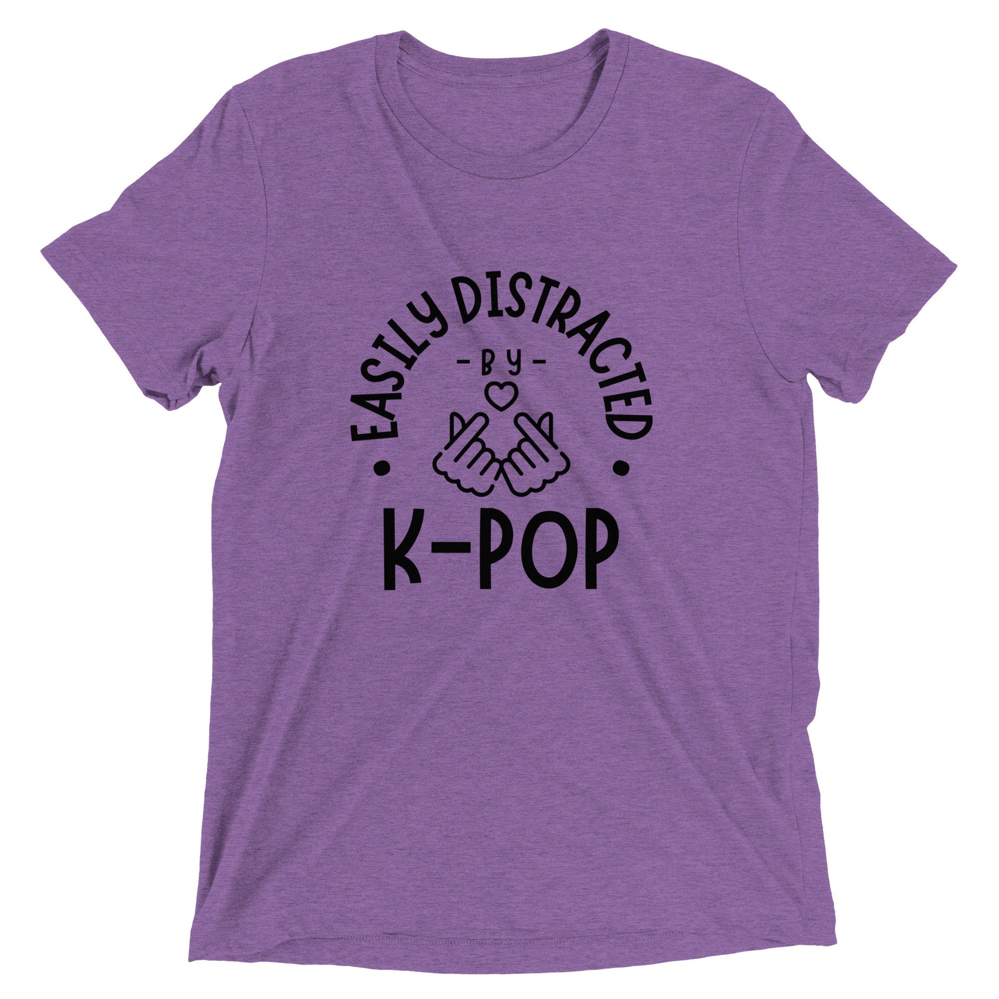 "Easily Distracted by K-Pop" Tri-Blend T-Shirt-67AD5669231E4_Solid-White-Triblend-3XL
