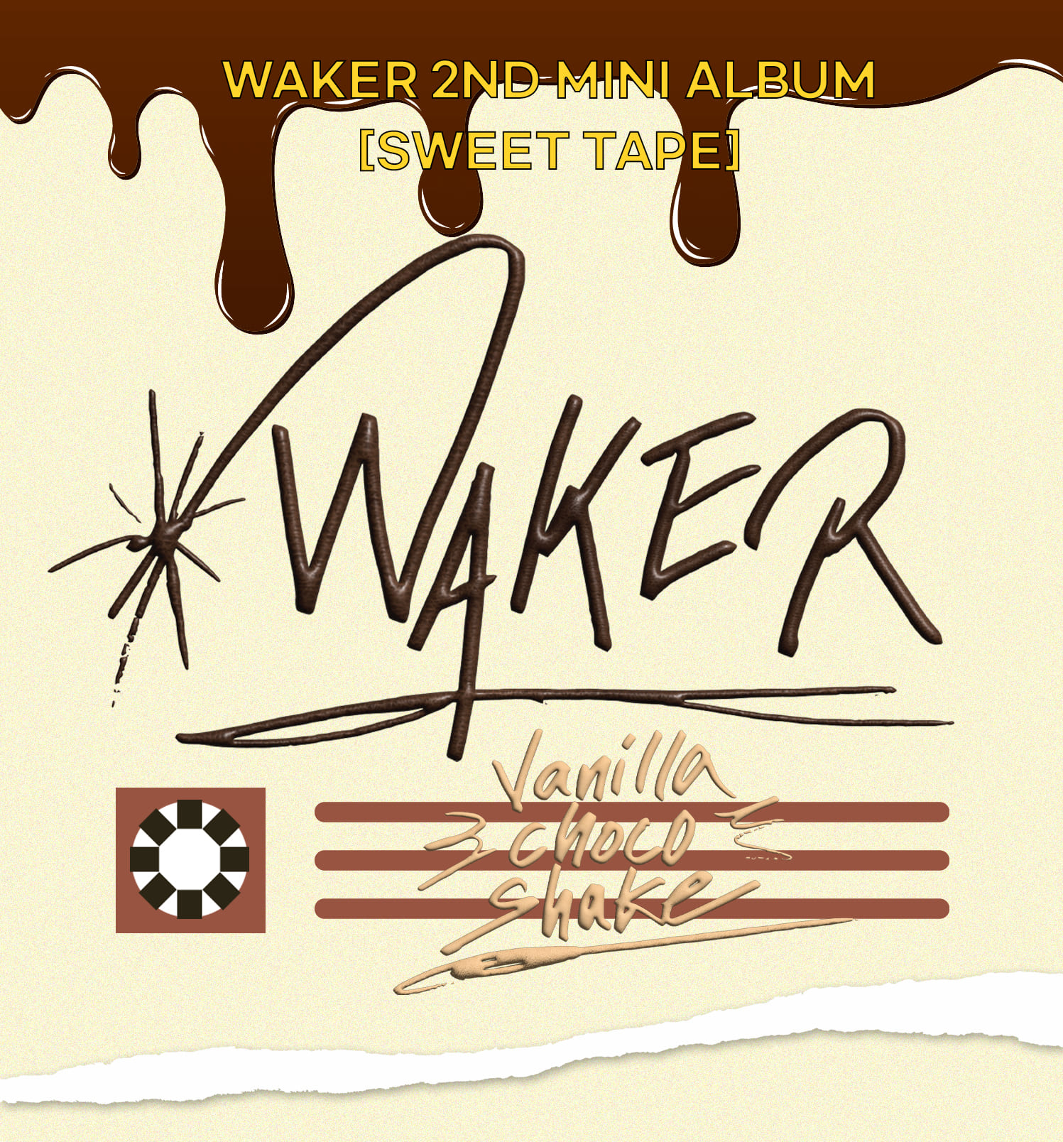 *MAKESTAR Breadcheek BENEFIT* WAKER - [Sweet Tape] - Double Sided POB Preorder Benefit Photocards-SQ0537040