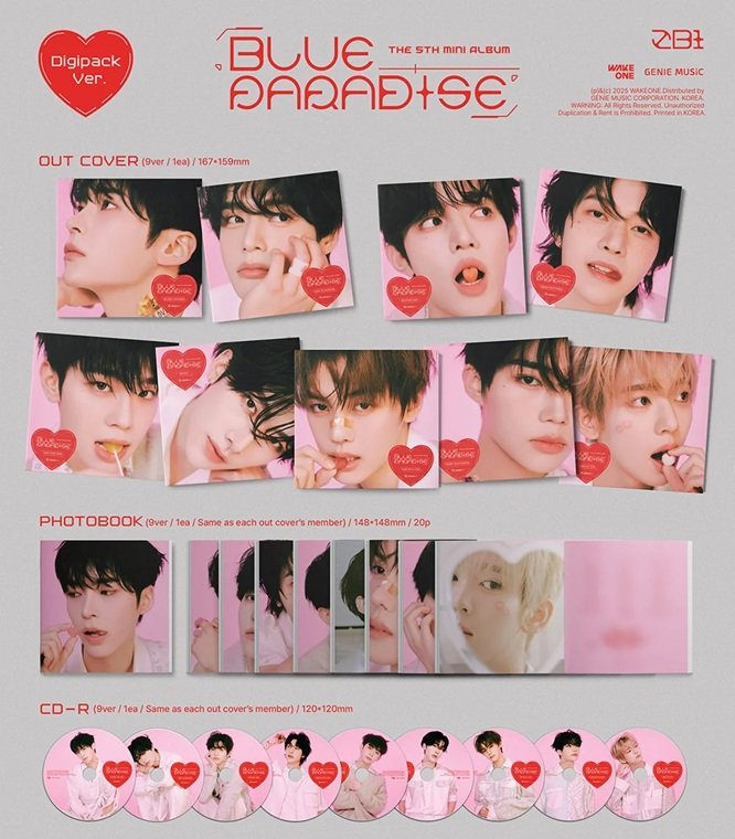 ZEROBASEONE - BLUE PARADISE 5TH MINI ALBUM (Digipack Ver)-SQ3893319