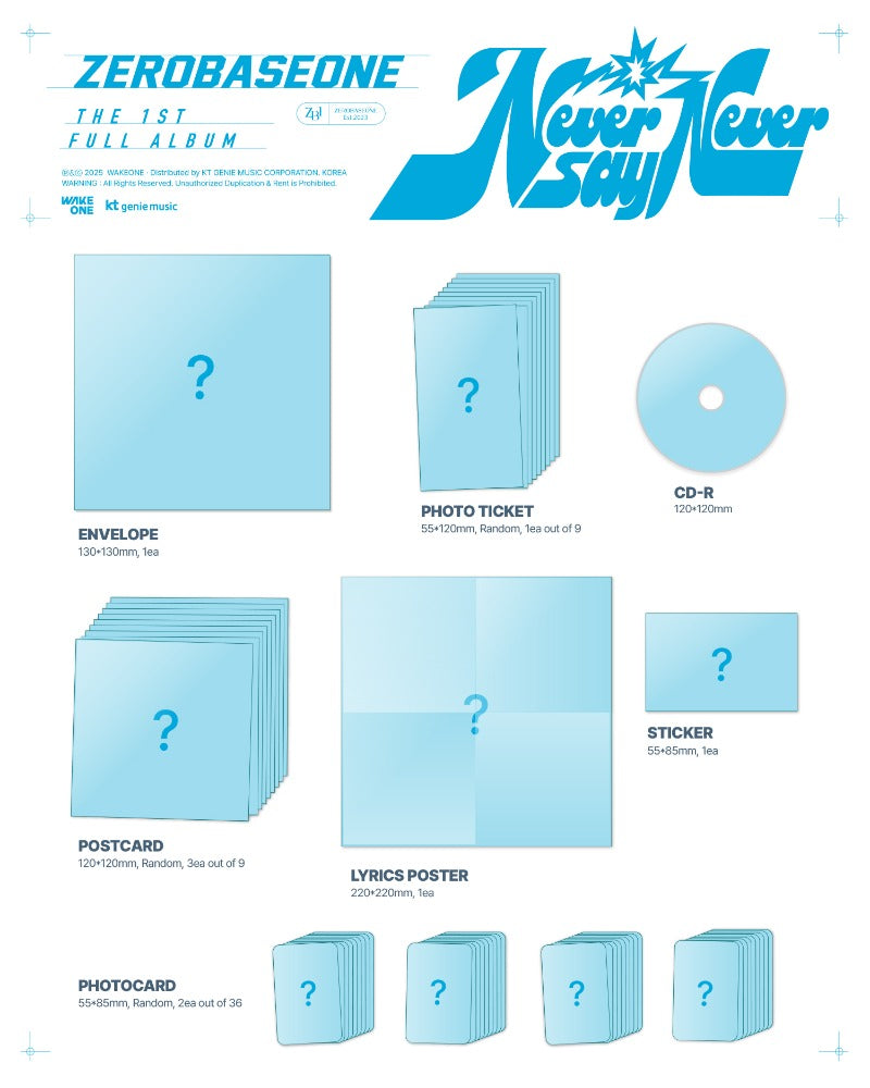 *PREORDER* ZEROBASEONE 1st Full Album [NEVER SAY NEVER] (SLAM DUNK Ver.)